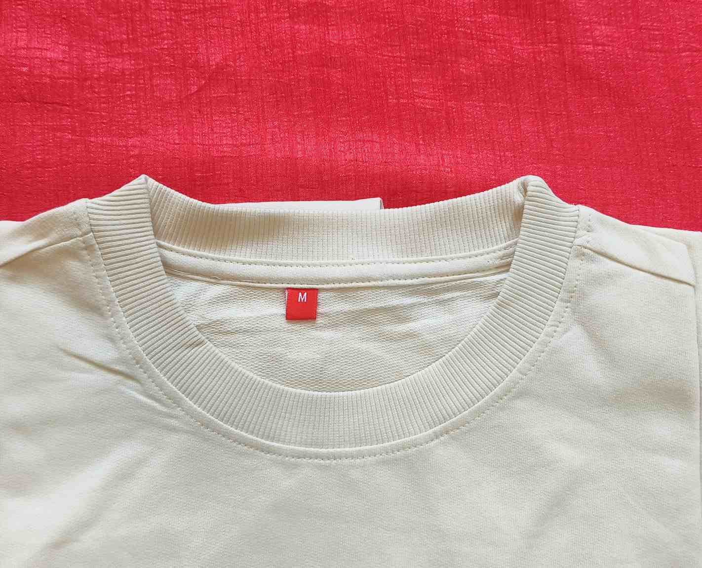 Oversized Off-White Cotton Bio-Wash T-Shirt